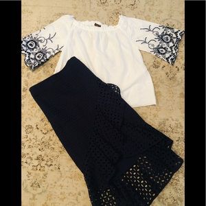 Gigi White Embroidered Blouse